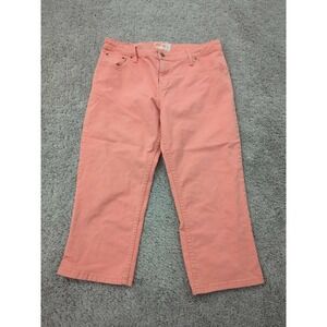 Levi Strauss Signature Capri Jeans 14 Orange MidRise Stretch Retro ClassicCasual